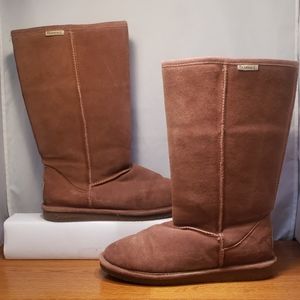 Bearpaw Womens Emma Tall Boot Sz.12 Hickory Suede
